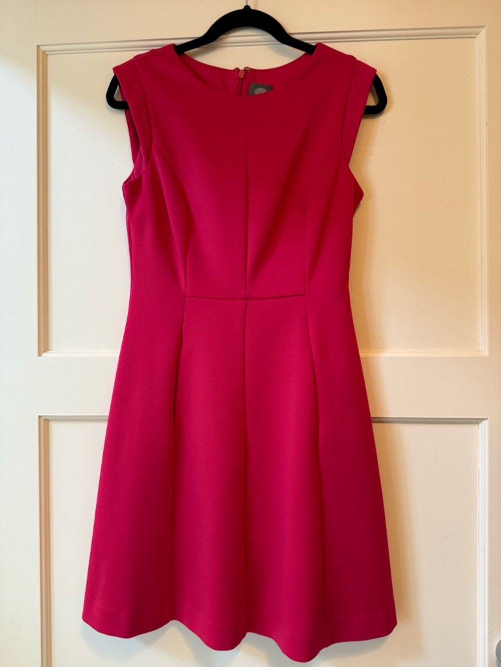 Vince Camuto Sleeveless Fit-and-Flare Dress - Hot Pink
